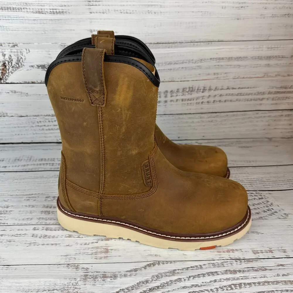 Brunt Bolduc Mens 7 D/E+ Comp Toe Waterproof Work Boots Brown